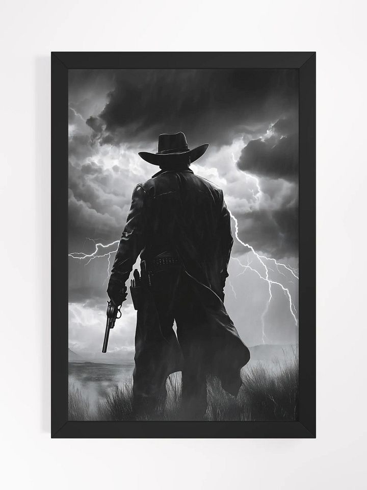 Bravery is Facing the Storm, Not Running from It - Heroic Western Art Poster product image (5)