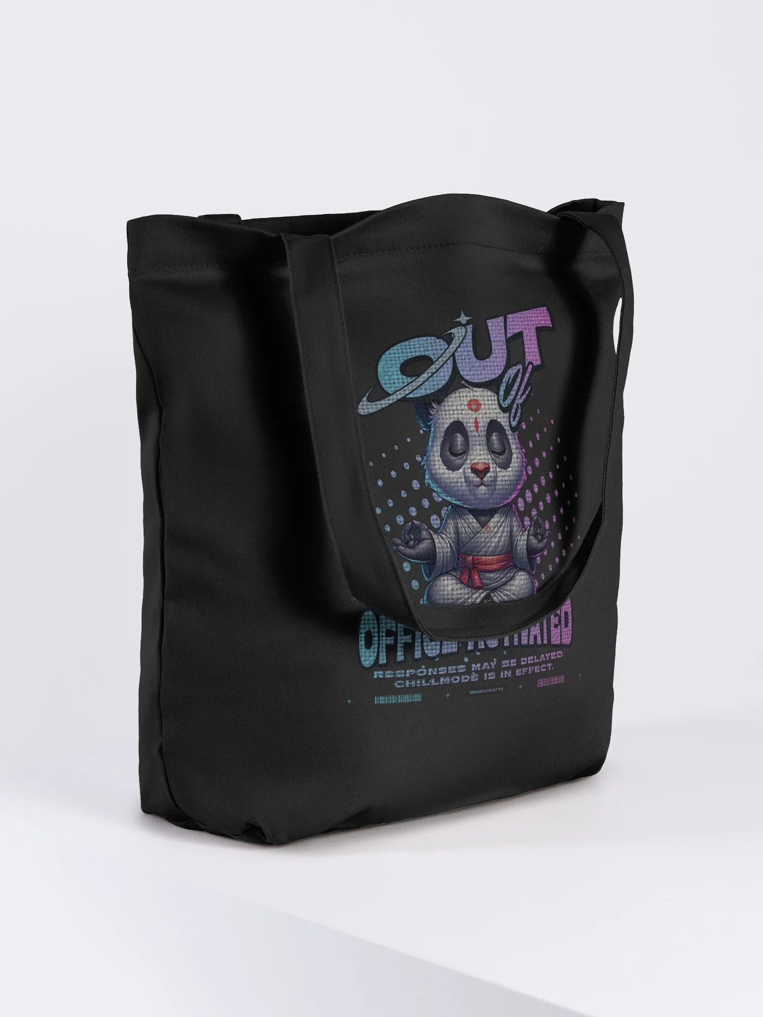 Out of Office Chillmode Panda Activated Tote Bag product image (8)