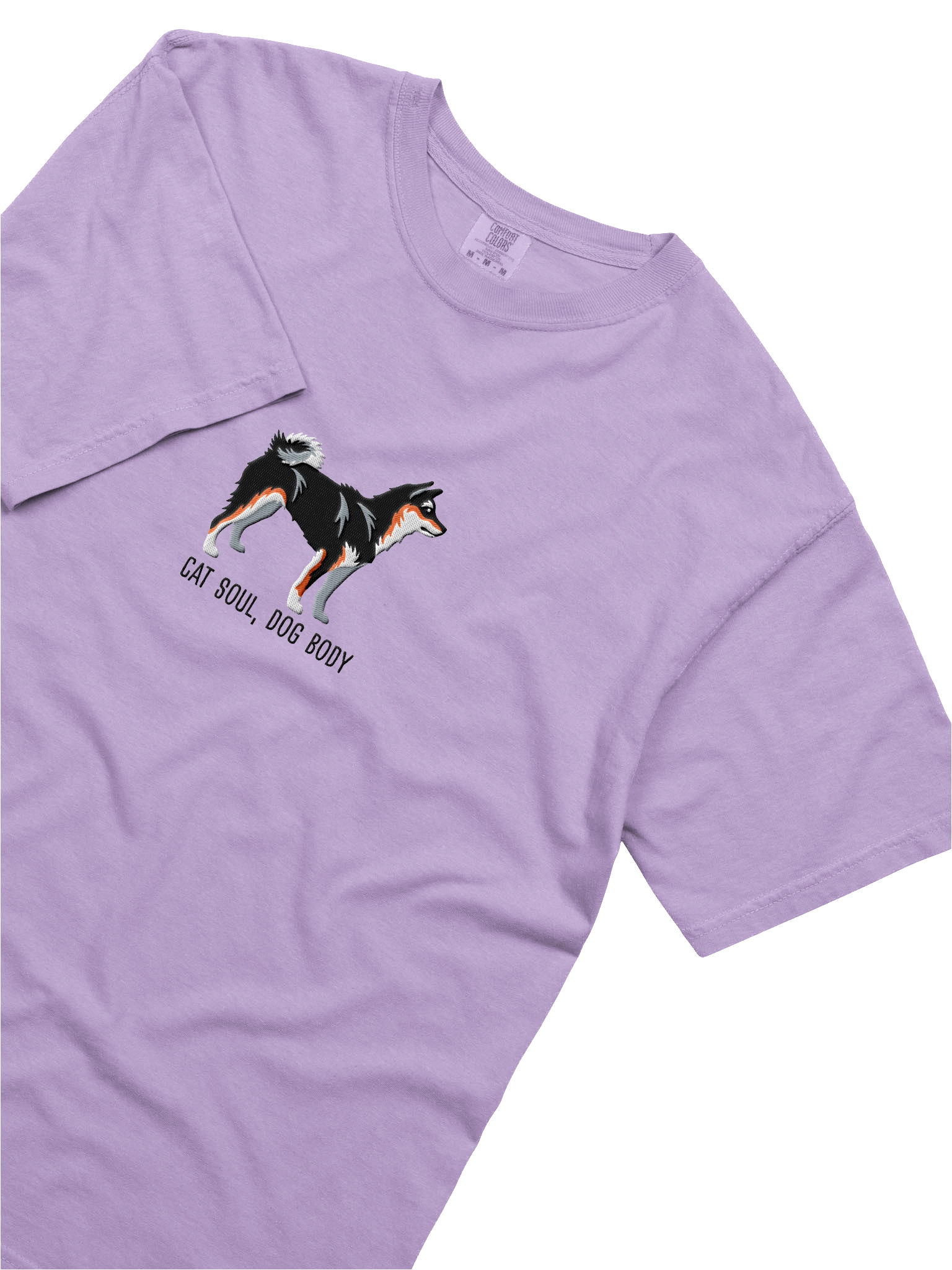 Cat Soul, Dog Body T-Shirt(Embroidered) of a Shiba Inu(Tricolor) product image (35)