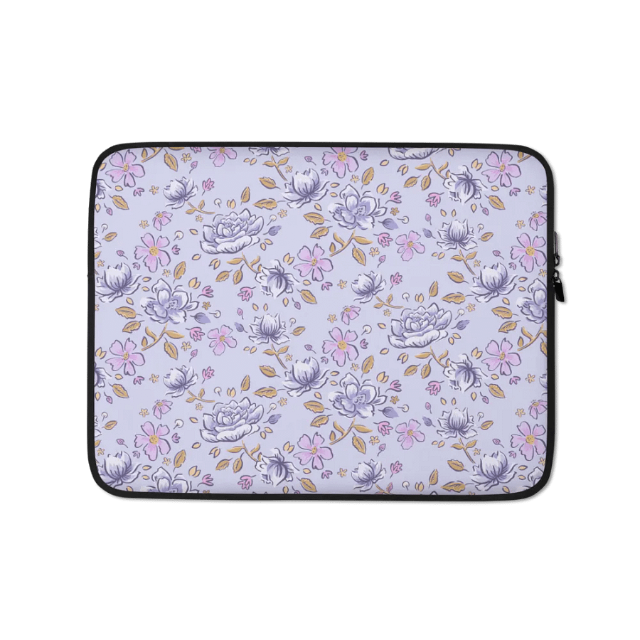 Flowers Galore Laptop Sleeve - Blue product image (1)