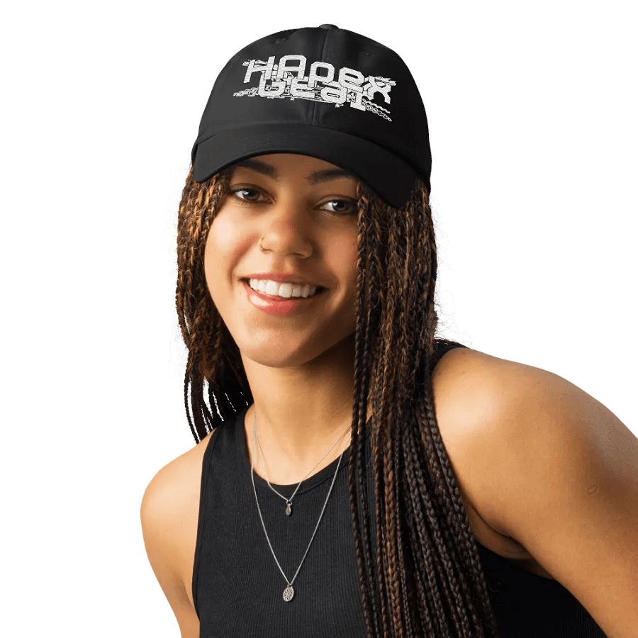 White HApex Gear Black Logo - Embroidered - Dad Hat product image (9)