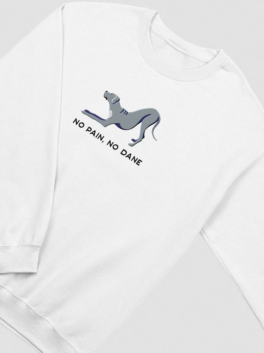 No Pain, No Dane Sweatshirt (Embroidered) of a Great Dane(Gray) product image (6)
