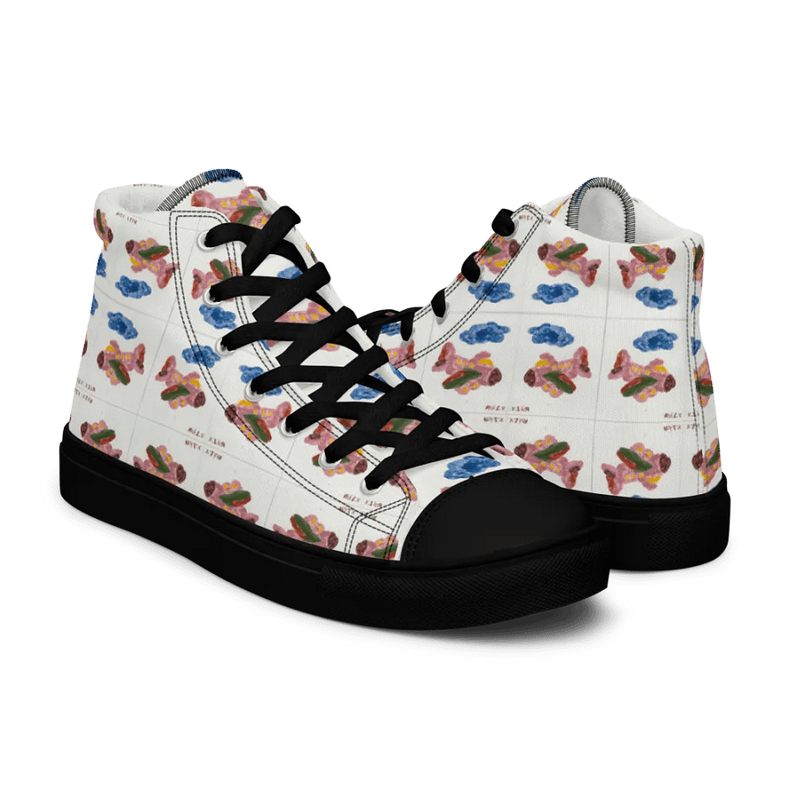 Kid Airplane (Men's High Top Canvas Shoes) product image (3)