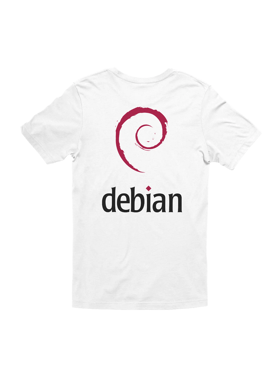T-Shirt with Debian Swirl (White Version) product image (4)