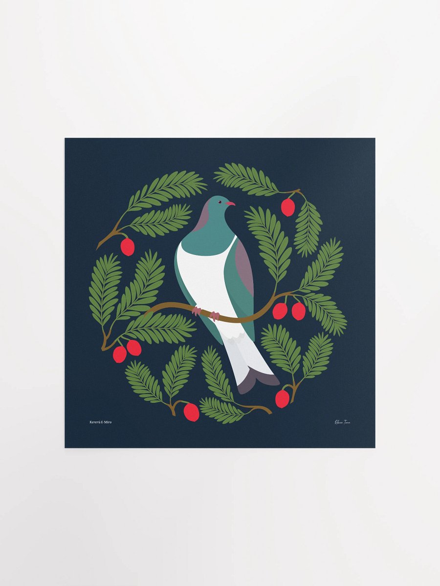 Kererū in Miro Unframed Wall Art product image (4)