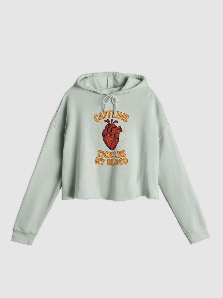 Caffeine Tickles My Blood (Anatomical Heart) Crop Hoodie product image (2)