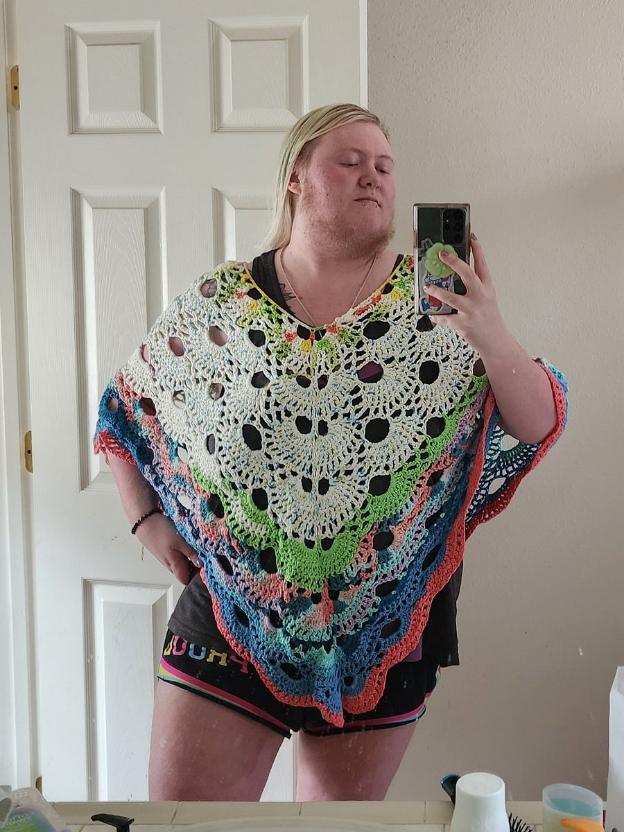 Cotton spring poncho product image (3)
