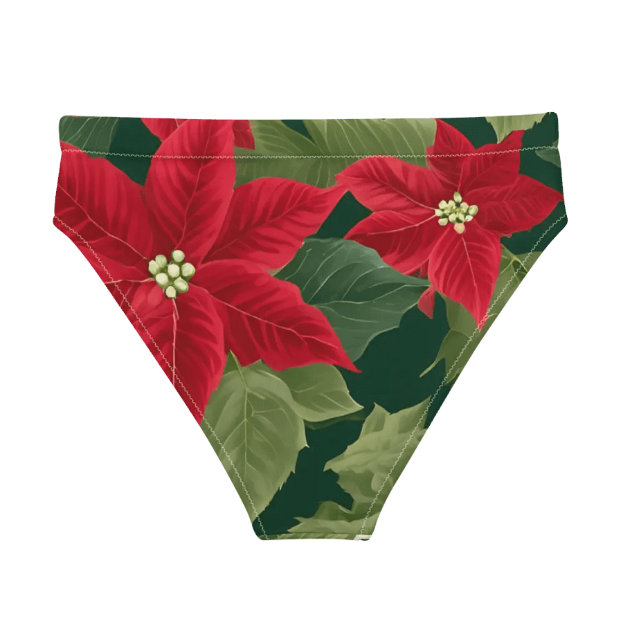 Festive Flora Recycled High-Waisted Bikini Bottom product image (2)