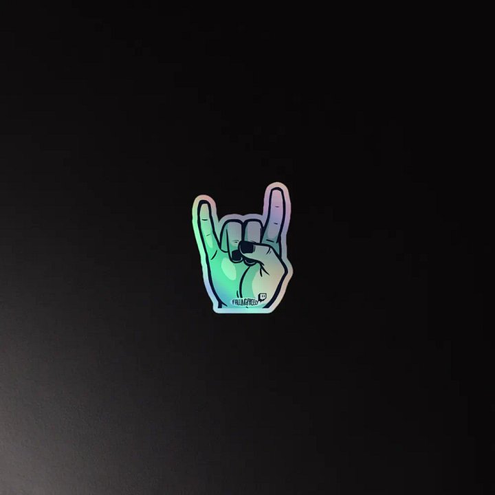 Rock Fist Holographic Sticker product image (2)