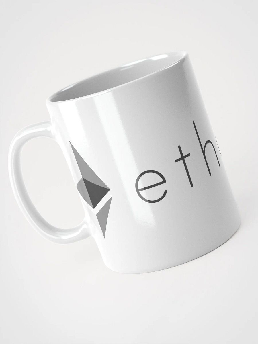 Ethereum Logo White Glossy Mug product image (4)