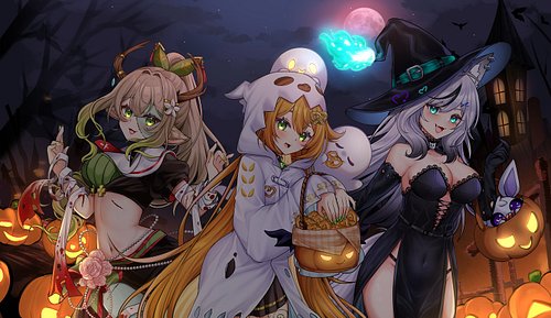 Ghouls just wanna have fun 👻
- with Feyre & Elita 

Art By: alicia_mayuko 🎨

#Vtuber #ENvtuber #SnowwiiiArt #VTuberUprising #...