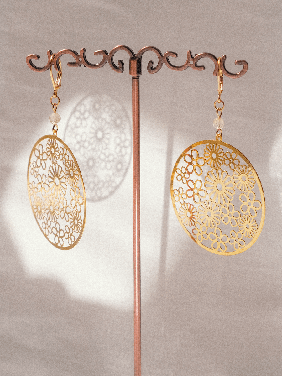 Floral wheel - Citrine earrings 🌼 product image (1)