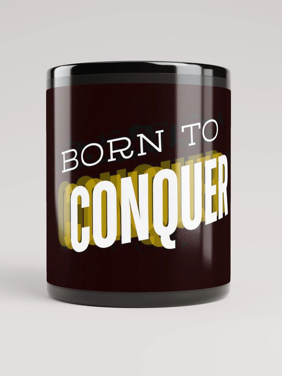 Black Glossy Conqueror's Calligraphy Mug product image (9)