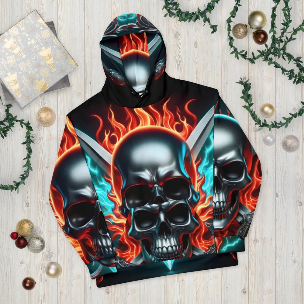 Fierce Skull All-Over Hoodie - Unisex Skull Hoodie #34 product image (10)