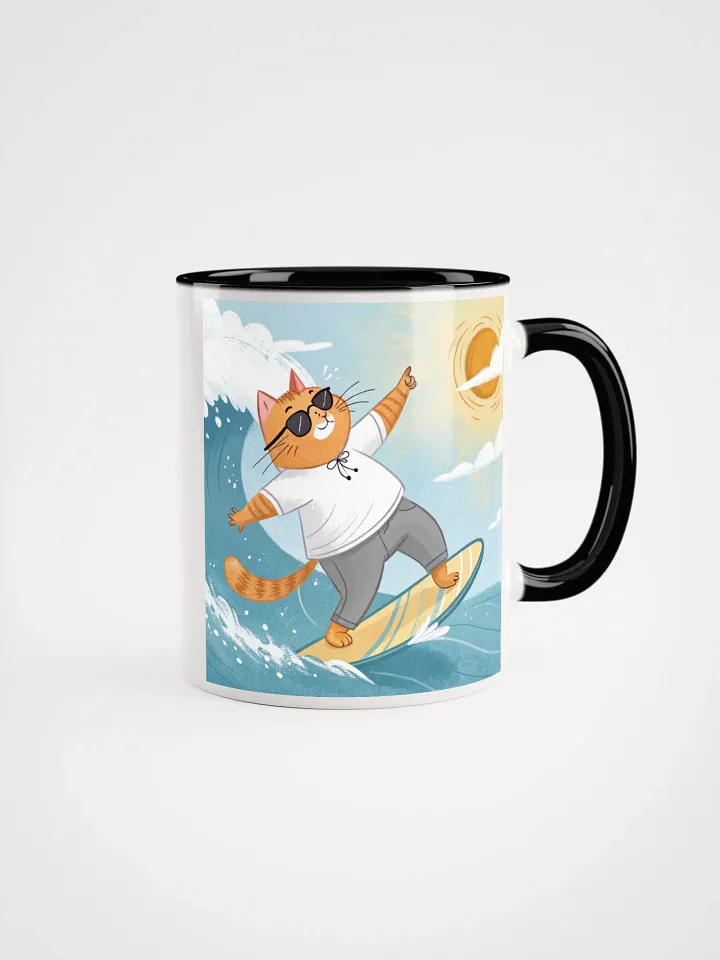 Surfing Cat Ceramic Mug product image (10)
