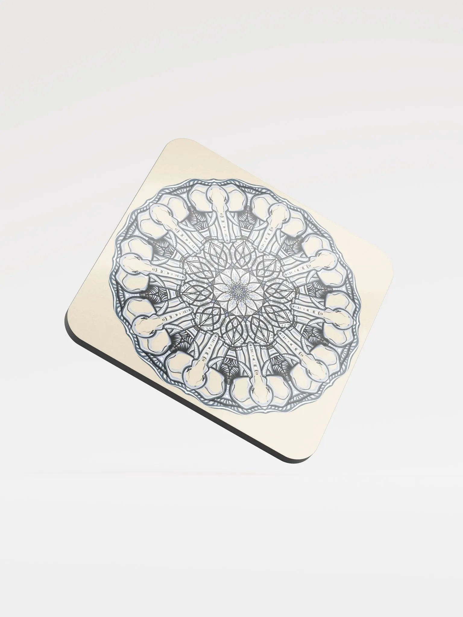 Mandala Dreams Glossed Cork Coaster product image (1)