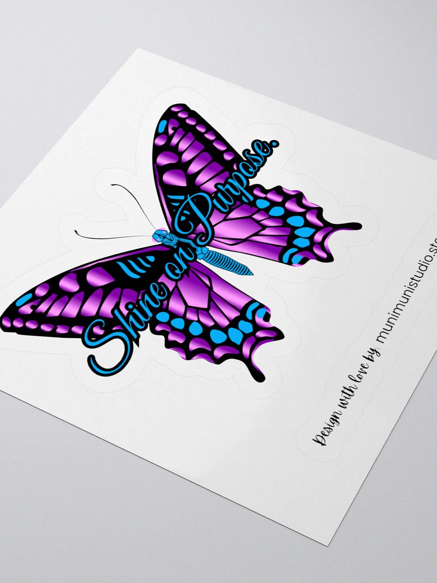 Shine in Purpose – Purple Butterfly Inspirational Quote Sticker product image (8)