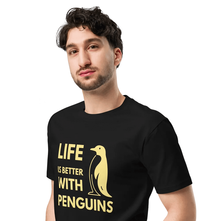 Life Is Better With Penguins Unisex Premium T-Shirt product image (5)