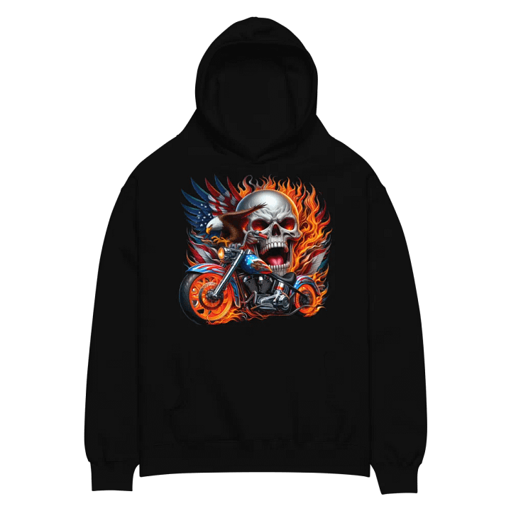 Raging Patriot Skull Oversized Hoodie #9 product image (2)