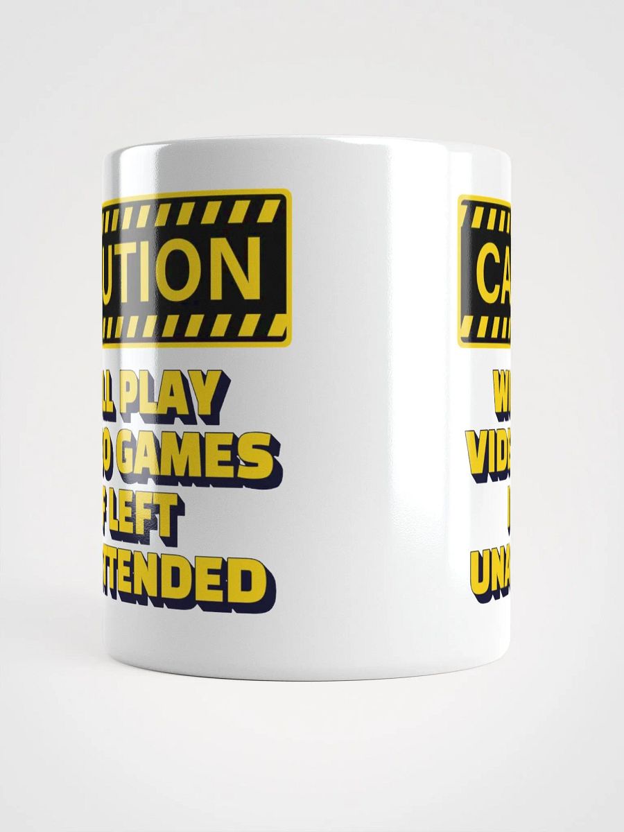 Caution - Will Play Video Games If Left Unattended White Mug product image (13)