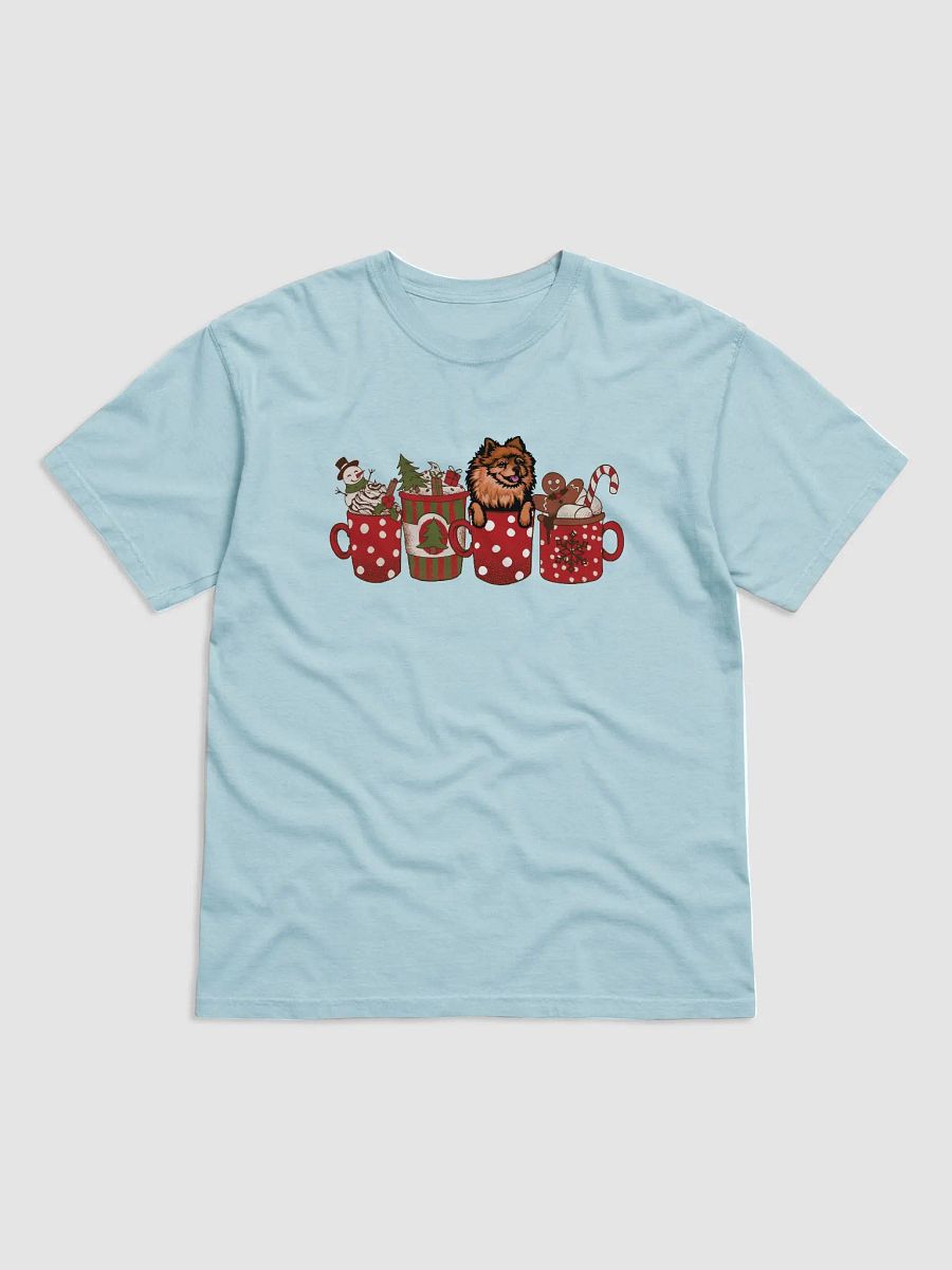 Cute Pomeranian(2) in a Christmas Cup T-Shirt | Funny Christmas Pup in a Cup product image (9)