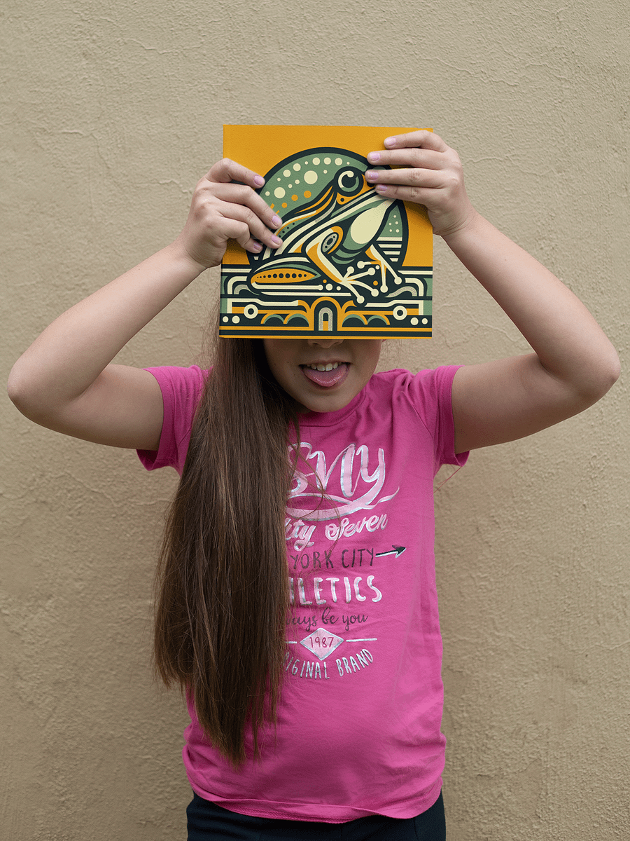 Art Deco Frog Poster in Five Sizes product image (3)