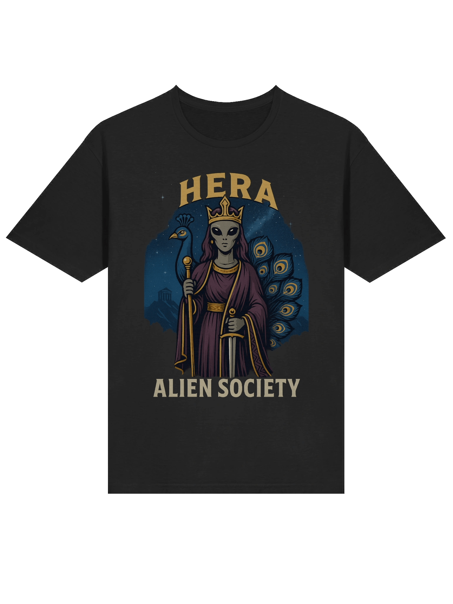 Hera Alien Society Crowned Peacock T-Shirt product image (3)