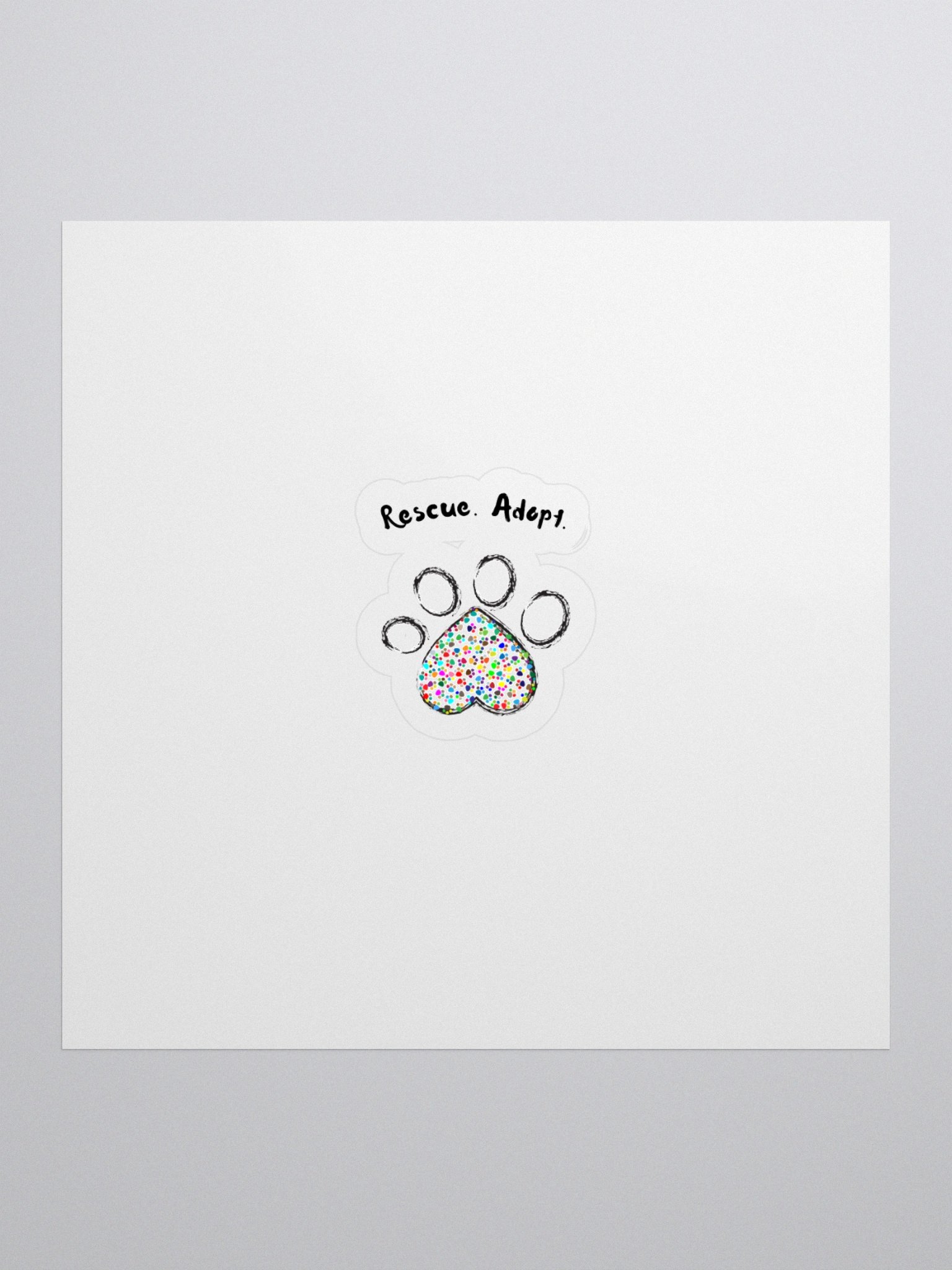 Whimsical Paw Print Kiss Cut Stickers product image (1)