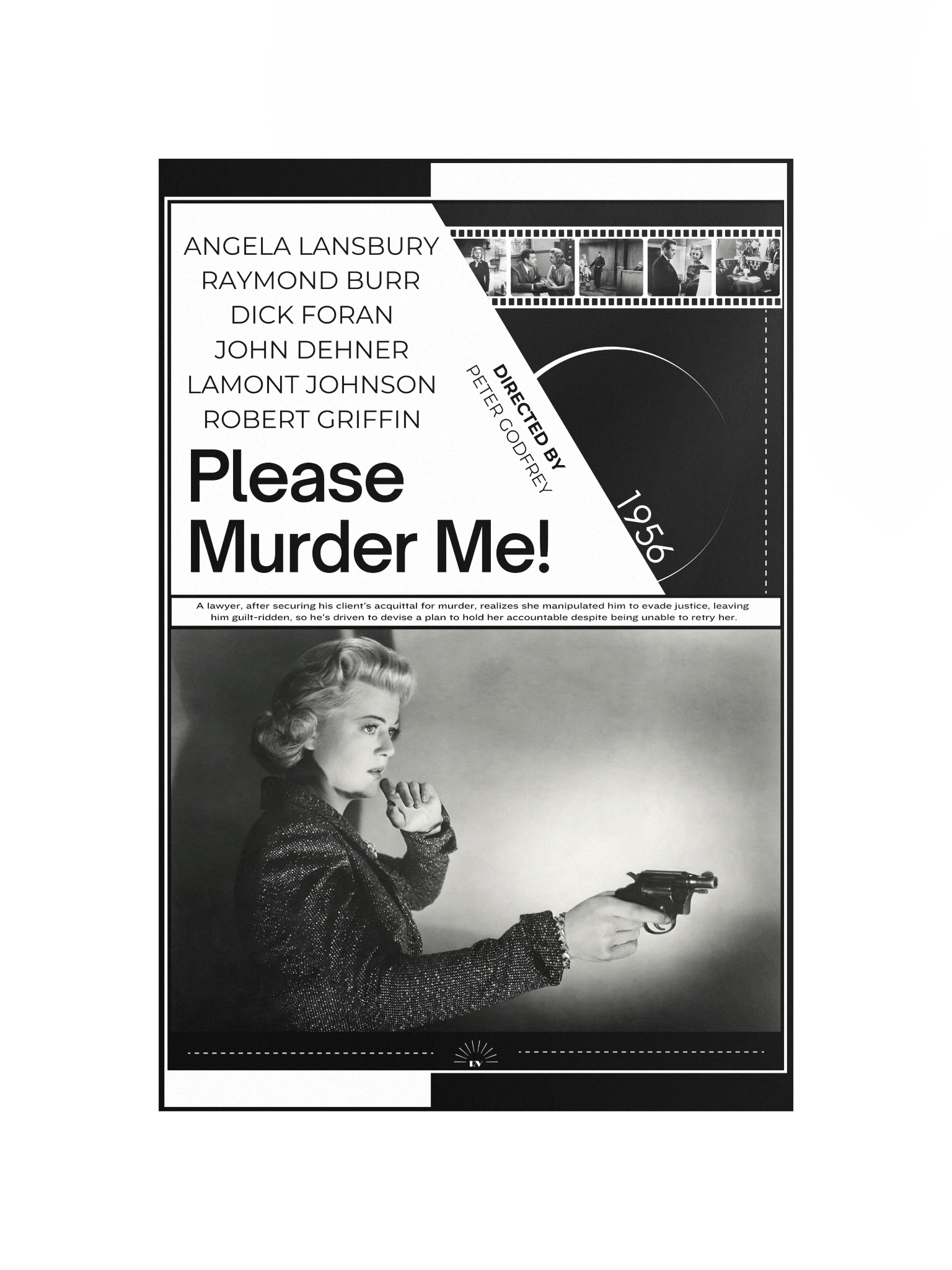Please Murder Me! with Raymond Burr and Angela Lansbury 1956 | Movie Poster | 12x18 Wall Art product image (4)