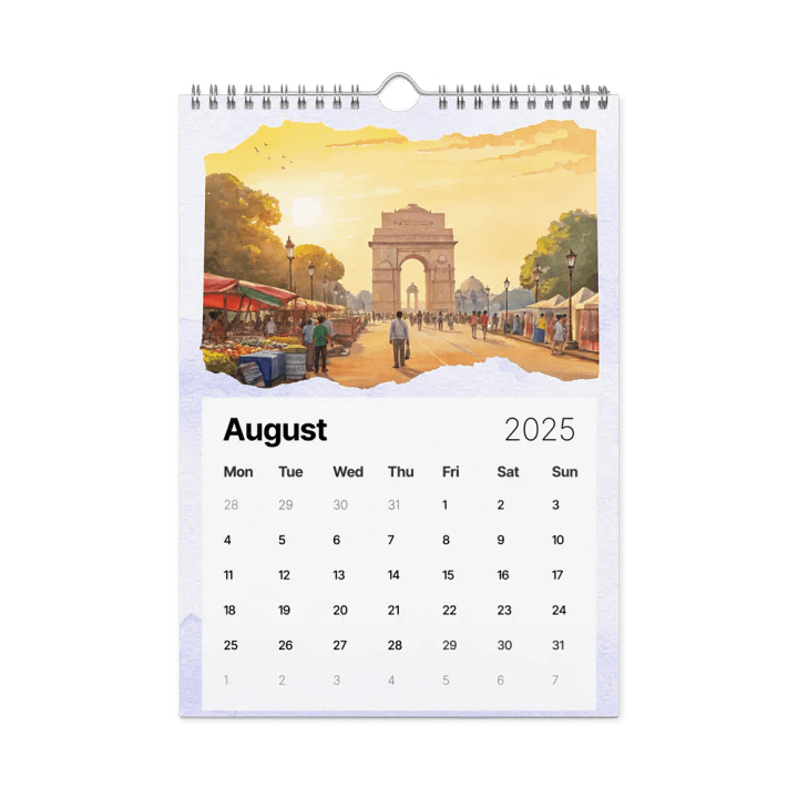 WORLD CAPITALS WATERCOLOR WALL CALENDAR 2025 product image (2)