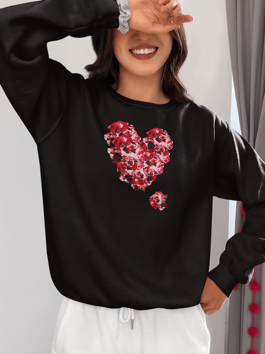 Abstract Rose Heart Romance Sweatshirt product image (2)