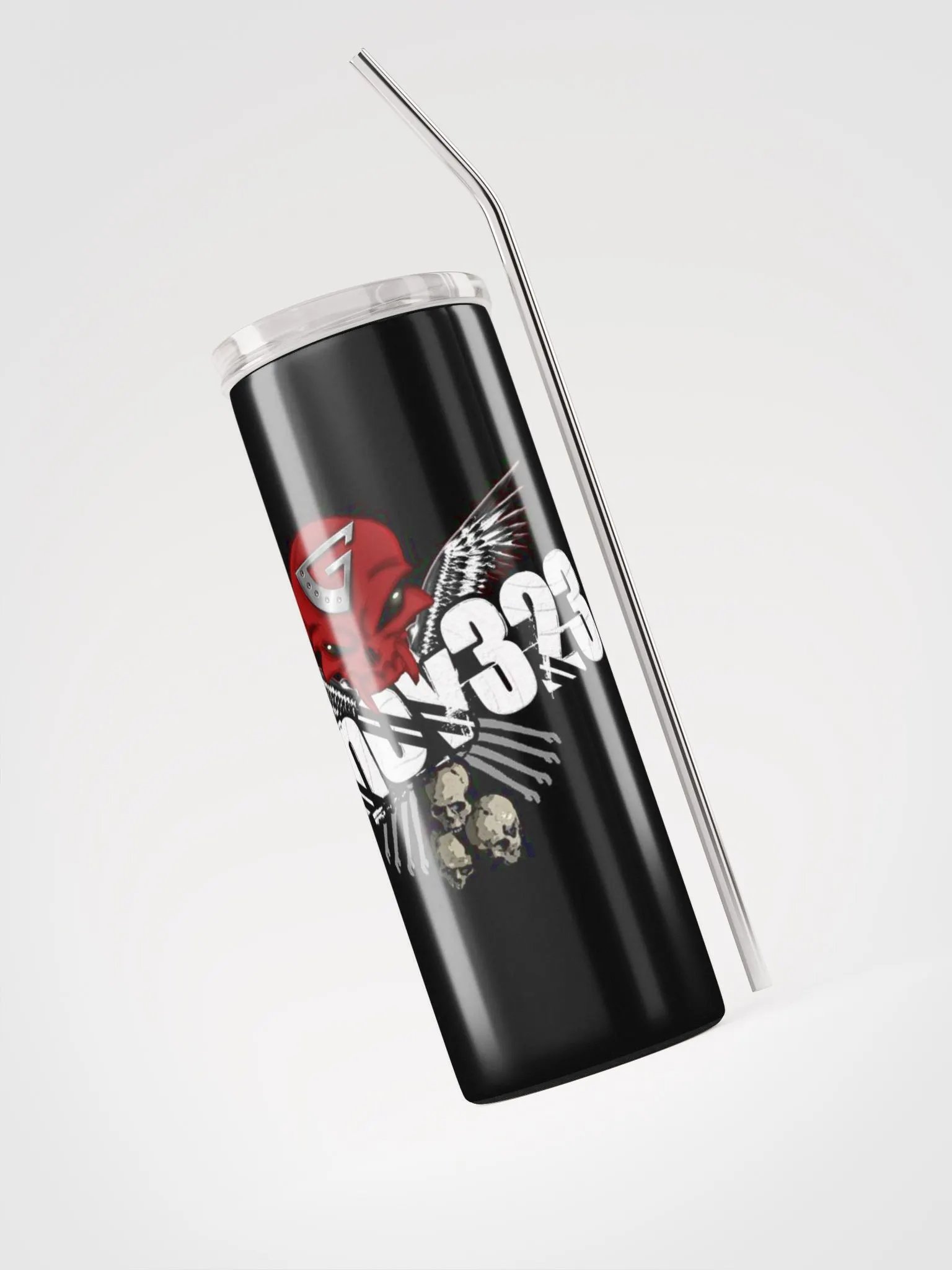 Mechanical Skull Winged Stainless Steel Tumbler product image (3)