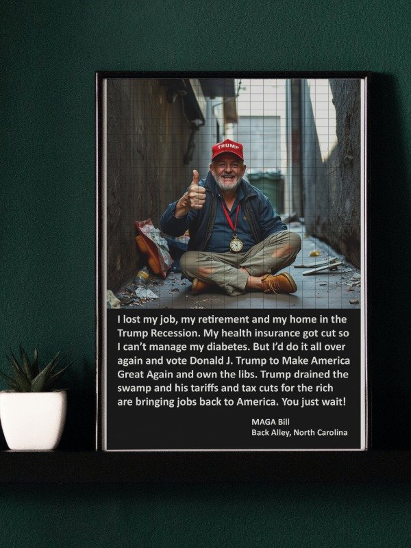 FAFO Digital Print: Broke MAGA Bill-Political Satire product image (1)