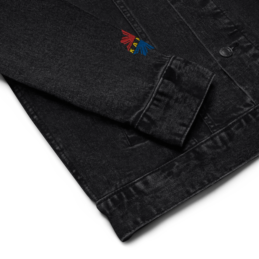 Philippines Flag Sun Denim Jacket with Directional wrist Patches - KALIWA KANAN Left Right product image (11)