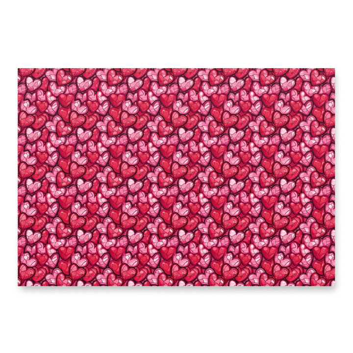 Hot Pink Cubist Hearts: Modern Valentine Art product image (2)
