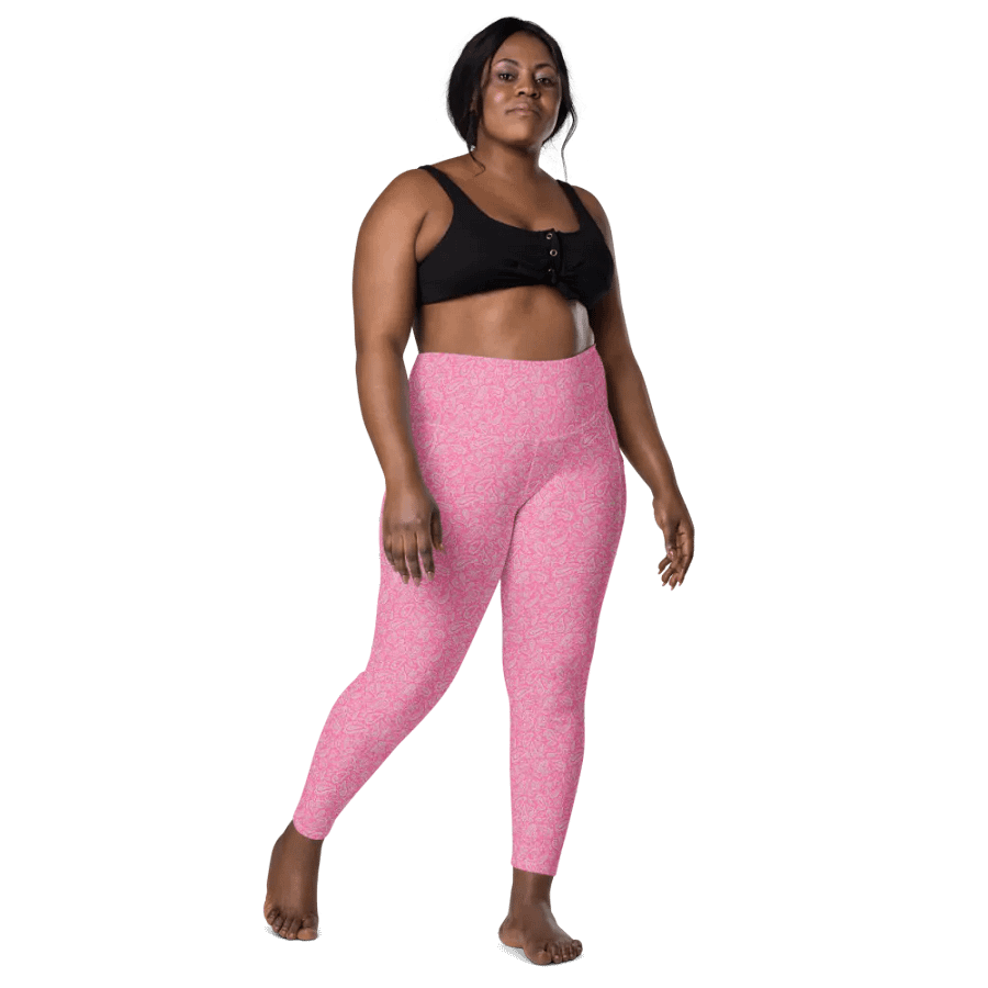 Pink Leggings w pocket product image (5)