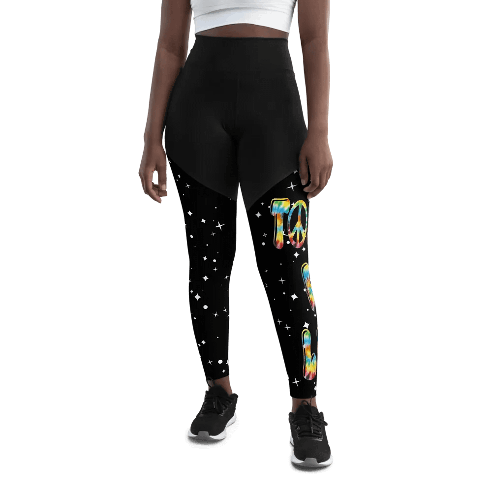 Peace sign sports leggings product image (11)