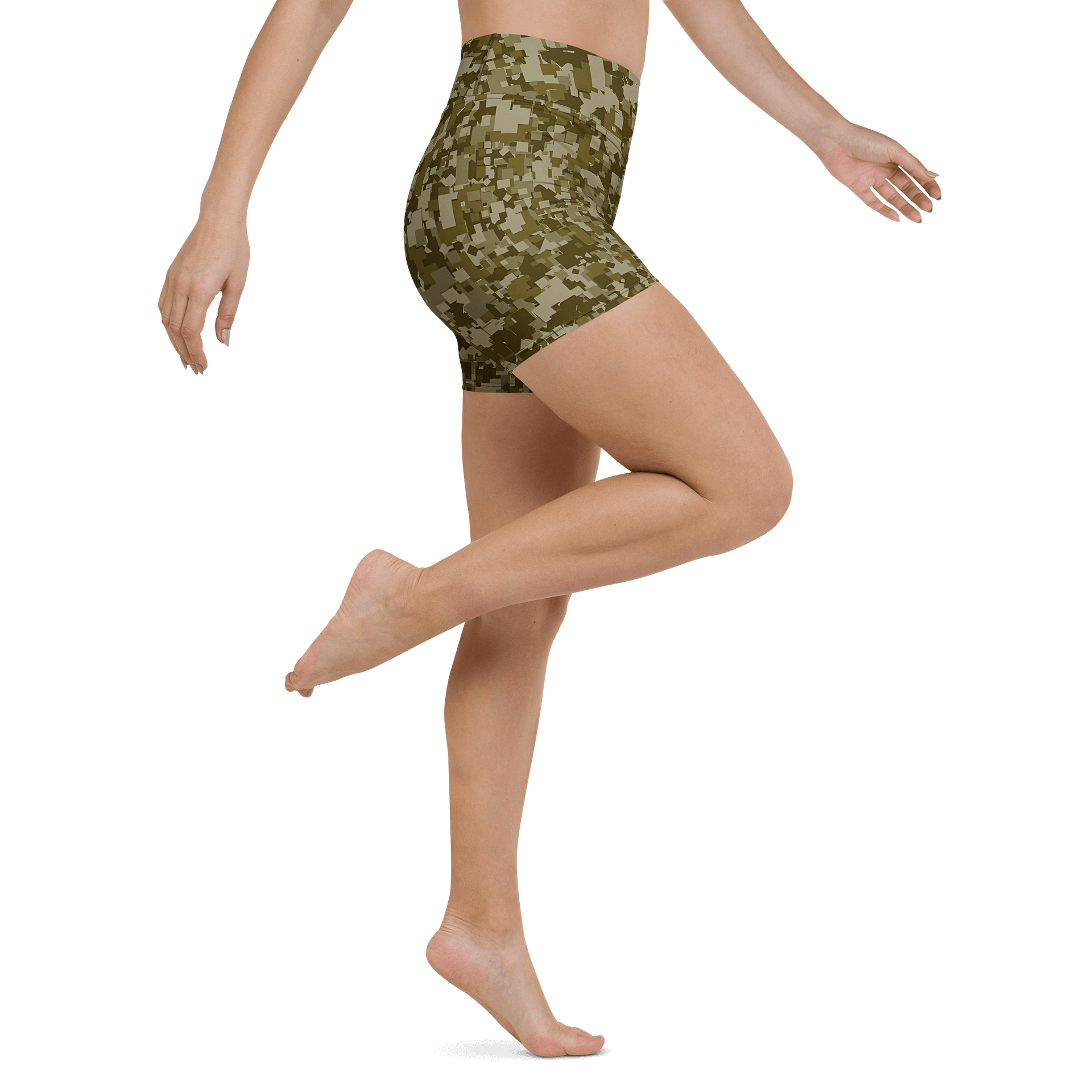 Pixelated Jungle Yoga Shorts product image (6)