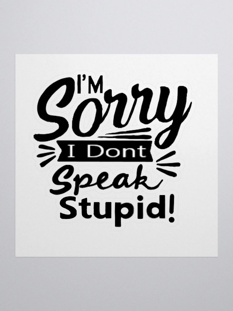 sorry dont speak stupid sticker product image (1)