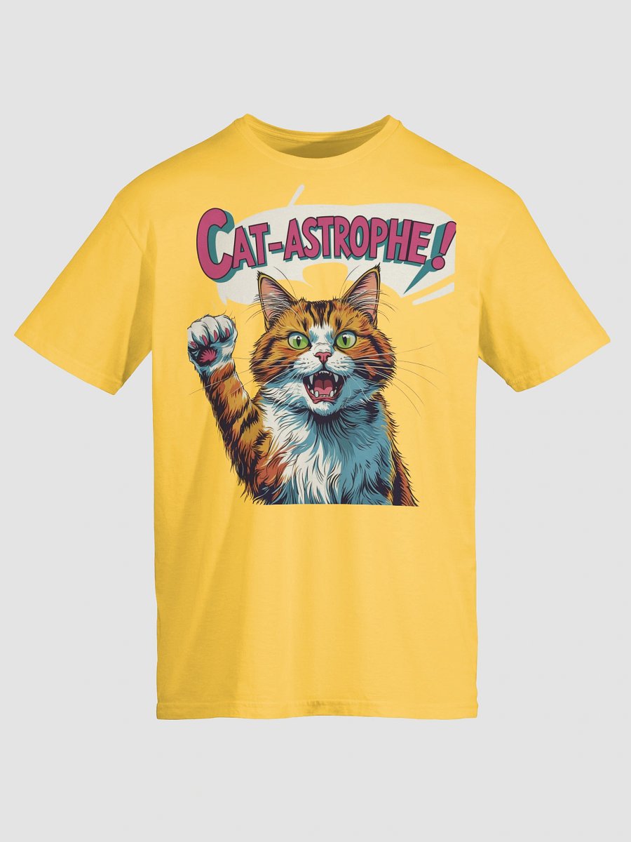 'Cat-astrophe!' Funny Cat T-Shirt | Retro Comic & Punny Gift Tee product image (5)