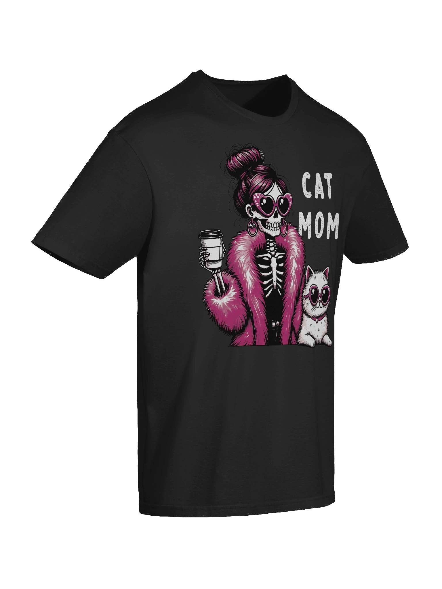Cat Mom Skeleton T-Shirt product image (46)