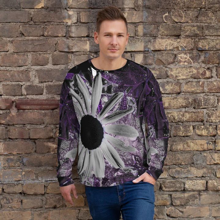 Abstract Dark Daisy Flower Unisex Sweatshirt product image (1)