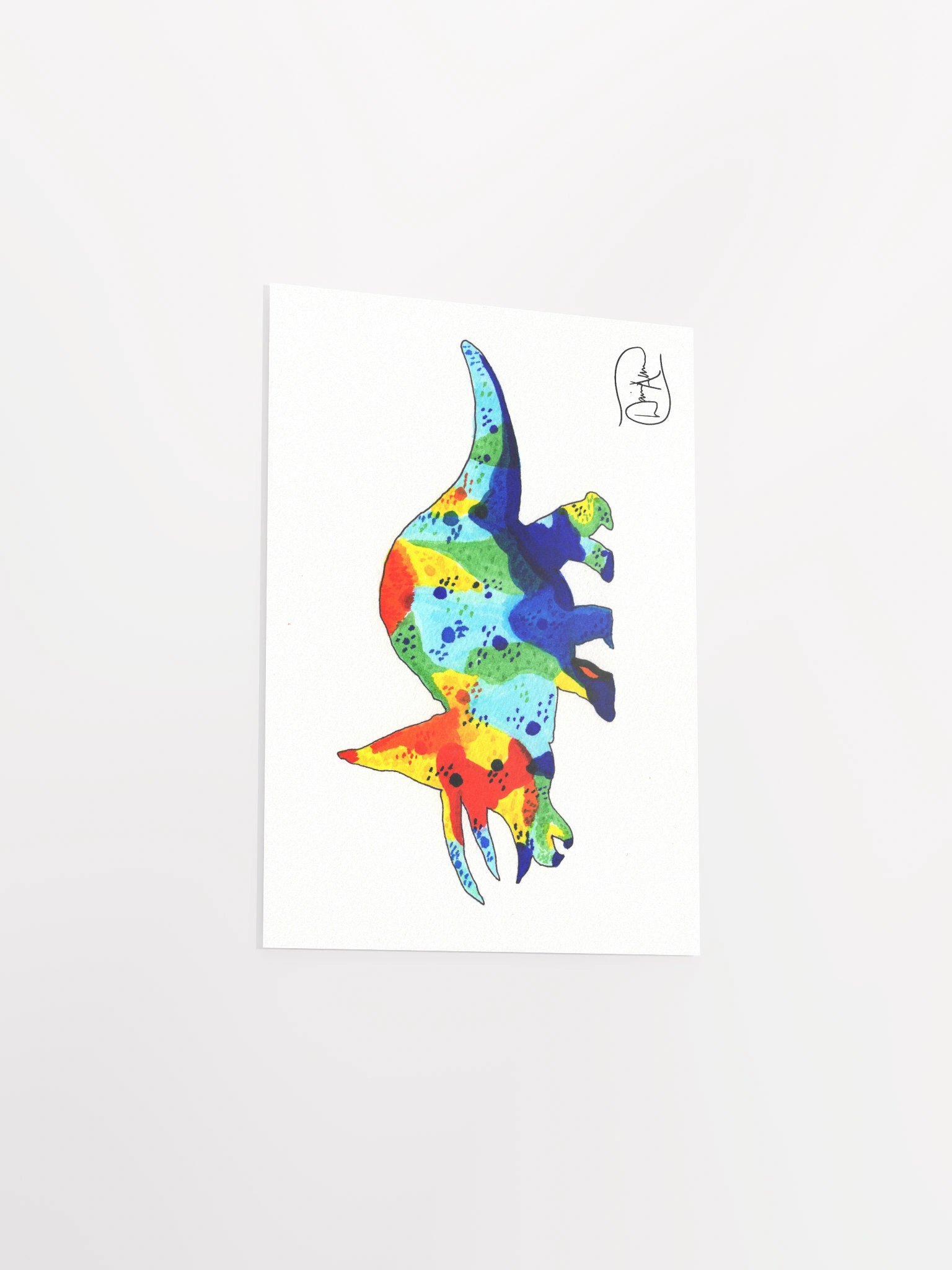 Trusty Triceratops Watercolour Print product image (3)
