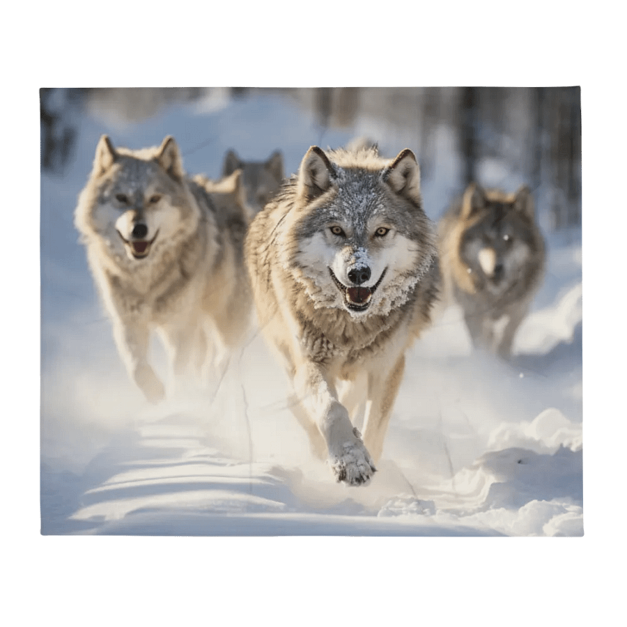 Wolf Pack in Snow: Majestic Winter Scene product image (15)