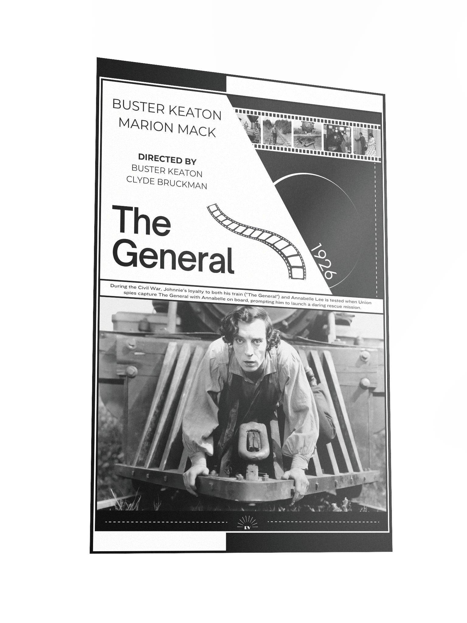 The General with Buster Keaton and Marion Mack 1926 | Movie Poster | 12x18 Wall Art product image (2)