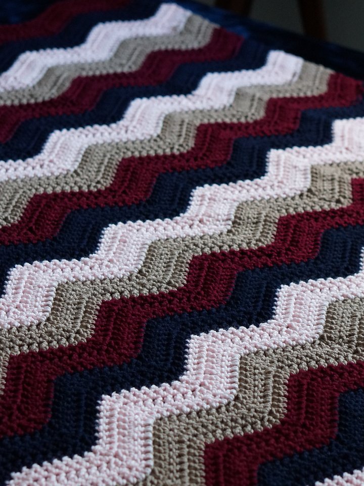 Easy ripple blanket pdf pattern product image (2)