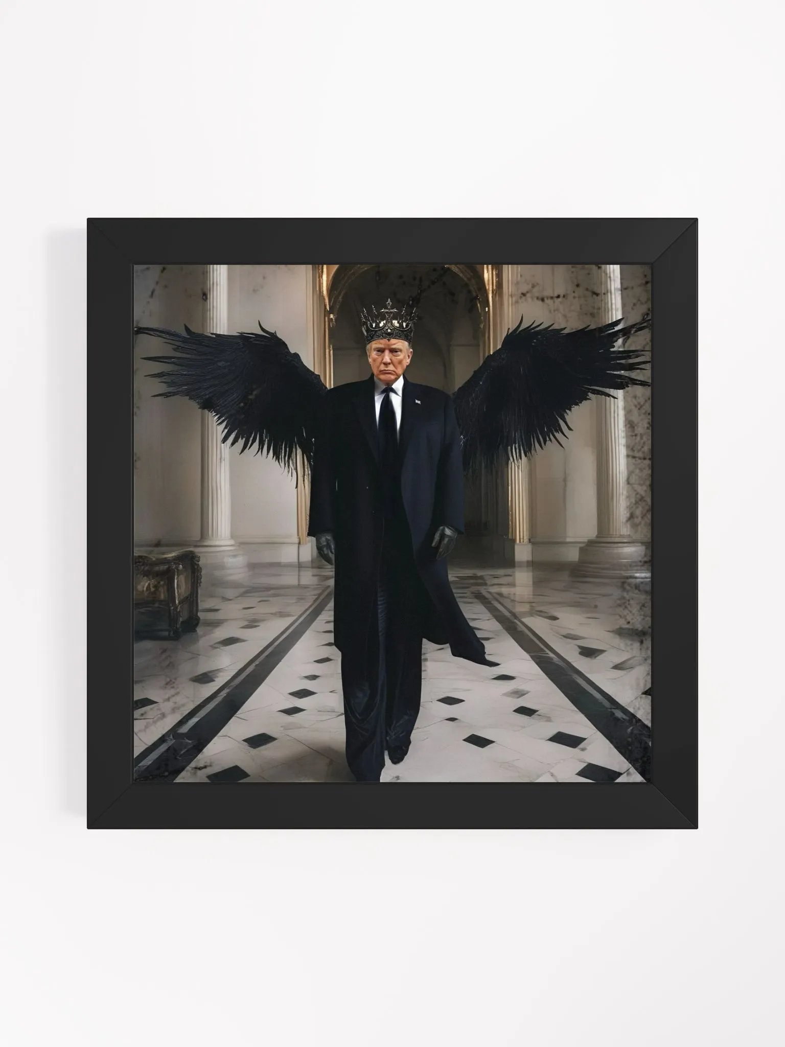 Political Humor Dark Angel Trump Print Framed product image (1)