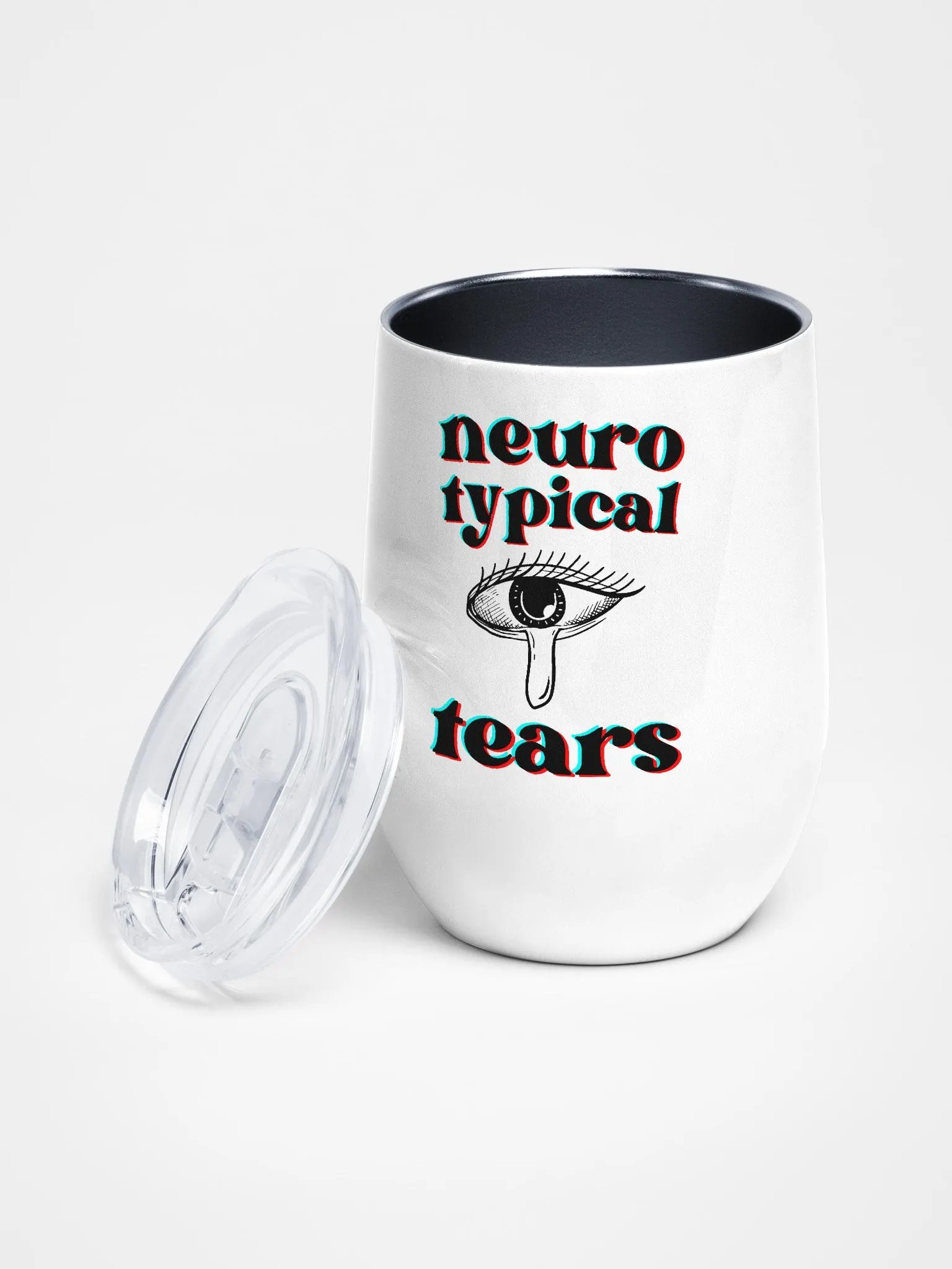 NEUROTYPICAL TEARS wine tumbler product image (1)
