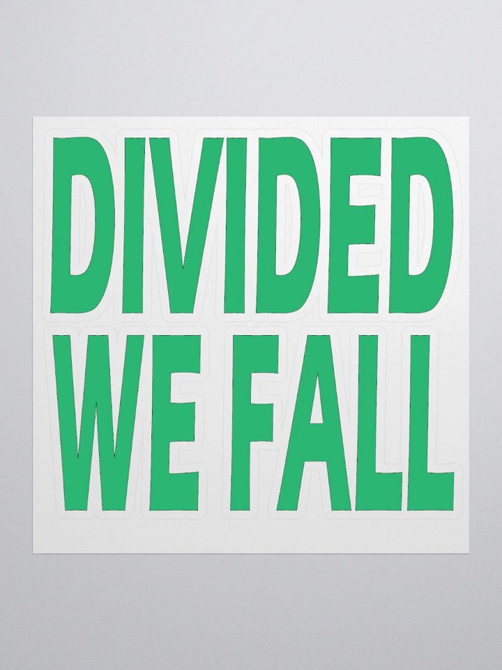 Divided We Fall - Green - Kiss Cut Stickers product image (2)