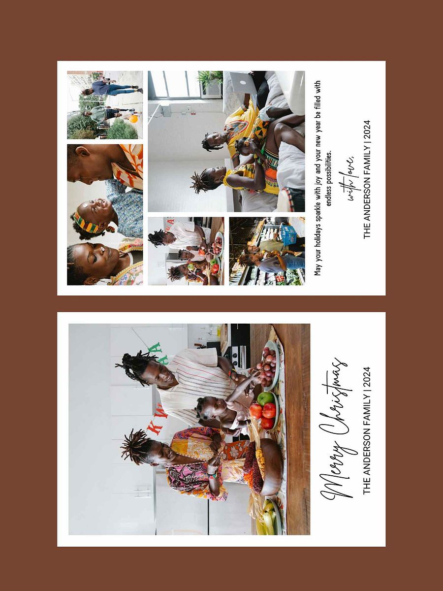 Modern Minimalist Photo Collage Holiday Card | Digital Canva Template product image (6)